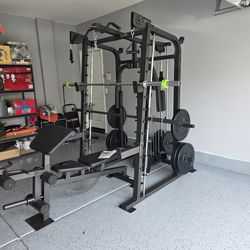 Smith Machine 2001 | Multi-Use Adj Bench | Gym Equipment | Fitness | Squat Rack | Excercise |🔴WEIGHTS AND BARBELL SOLD SEPARATELY 🔴 FREE DELIVERY 🚚