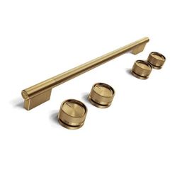 Brushed Gold Appliance Handle and Knob Kit