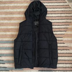 Black Hooded Vest