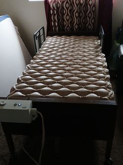 Twin hospital bed semi remote new mattress