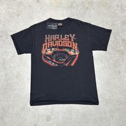 Harley Davidson black and red biker shirt M