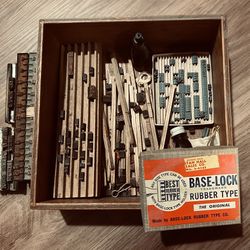 Vintage Base-Lock Rubber Type Stamp System