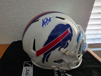 Buffalo Bills Signed Full Size Helmet Keon Coleman