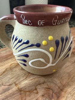 Artisan mug from Guadalajara Mexico hand painted