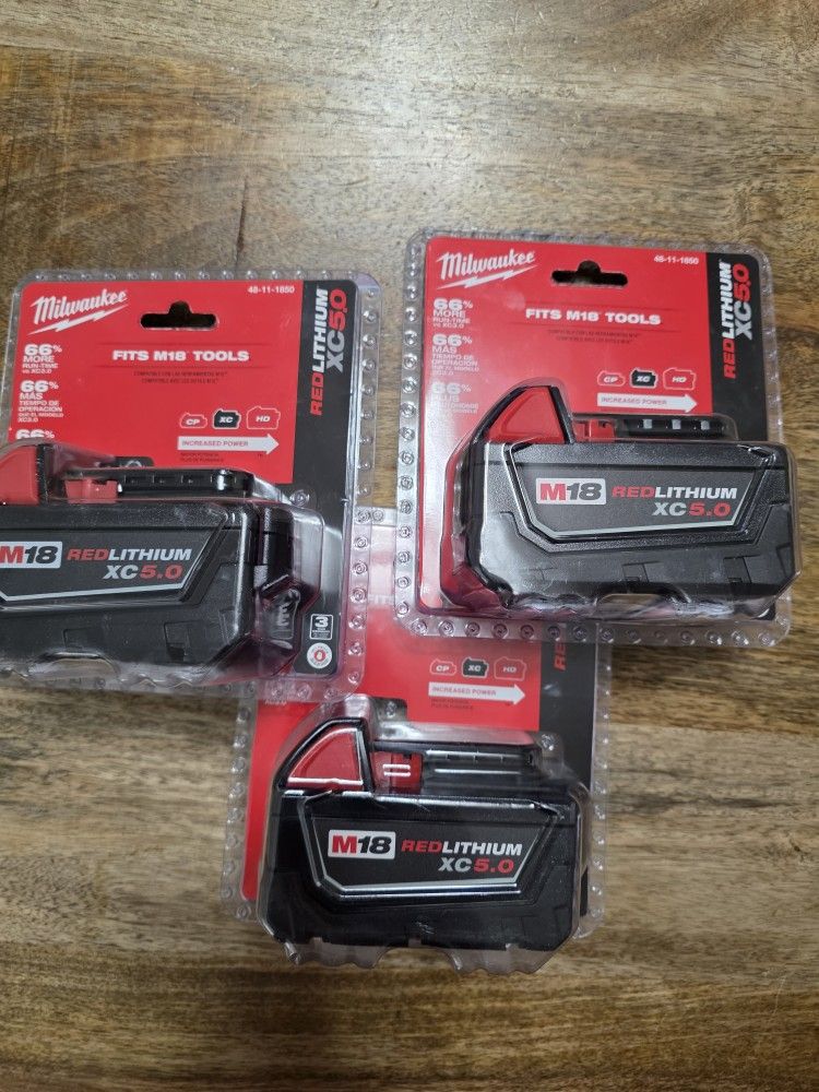 3 - MILWAUKEE XC5.0 BATTERIES