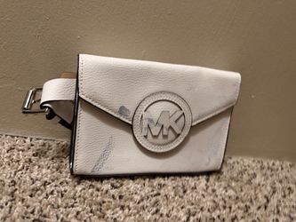 Michael Kors White Leather Belt Bag