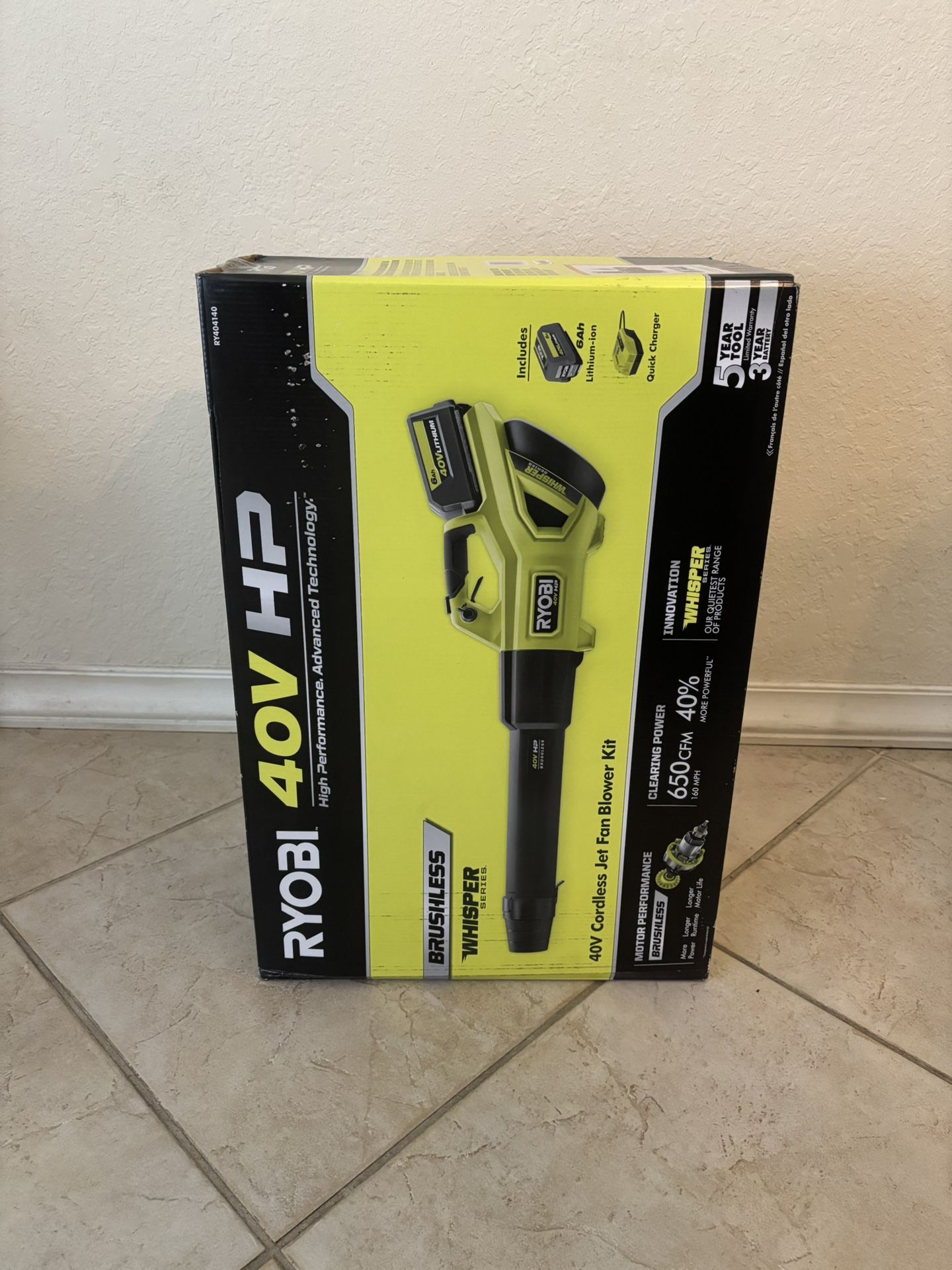 Brand New Leaf Blower With Battery And Charger