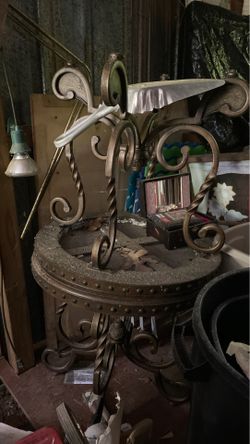 2 leather topped end tables