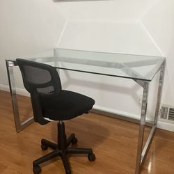 Clear Glass Desk 