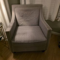 Grey accent chair