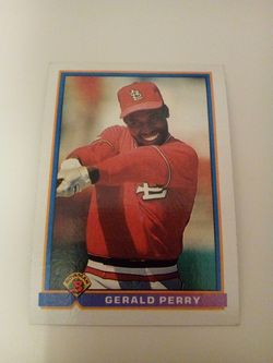 Vintage 1991 Bowman baseball/ Gerald Perry/ St. Louis Cardinals/ card # 405