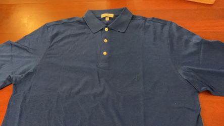 Peter Millar Golf Shirt Size Large Blue In Color