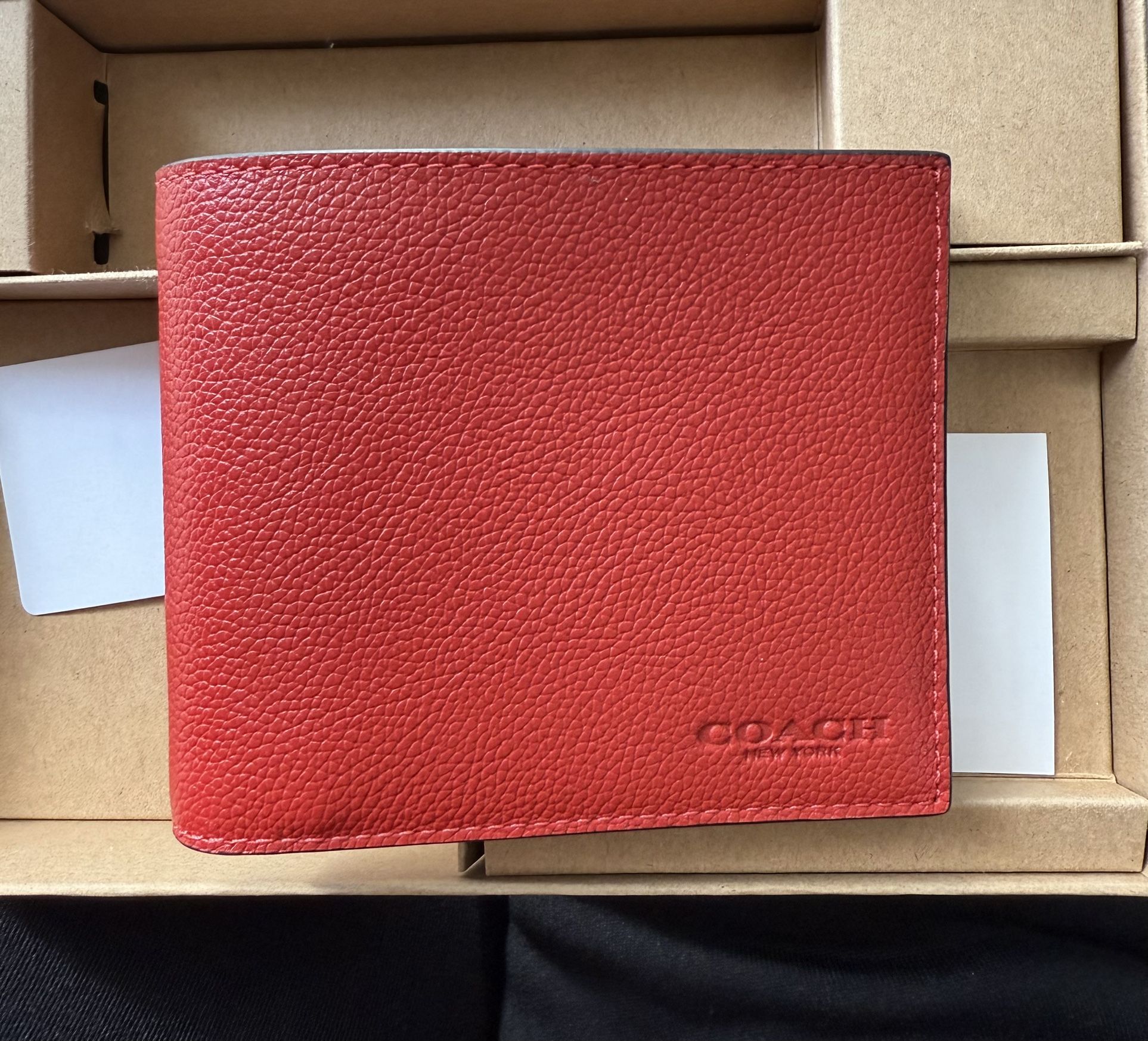 Red coach wallet