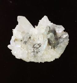 Brookite included Quartz crystals cluster