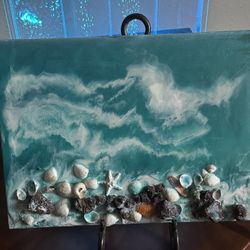 ocean waves  against the tide