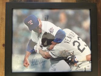 Autographed Nolan Ryan Framed Photo