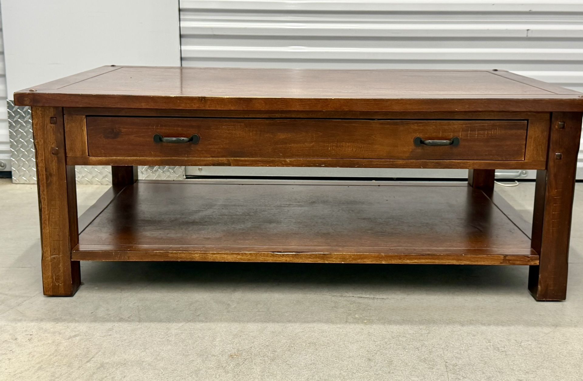 Wooden Coffee Table With Drawers