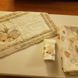 3 Pcs.. Seashell Bathroom Set 