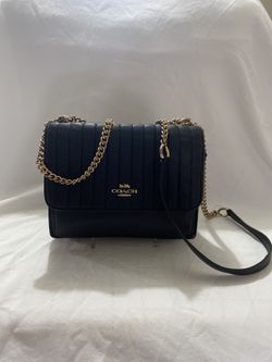Coach Black Quilted Puffy Klare Linear Quilted Leather Crossbody