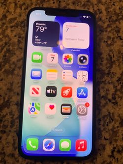 Apple iPhone 12 Blue 64gb Factory unlocked. Works great.  Battery health 80%