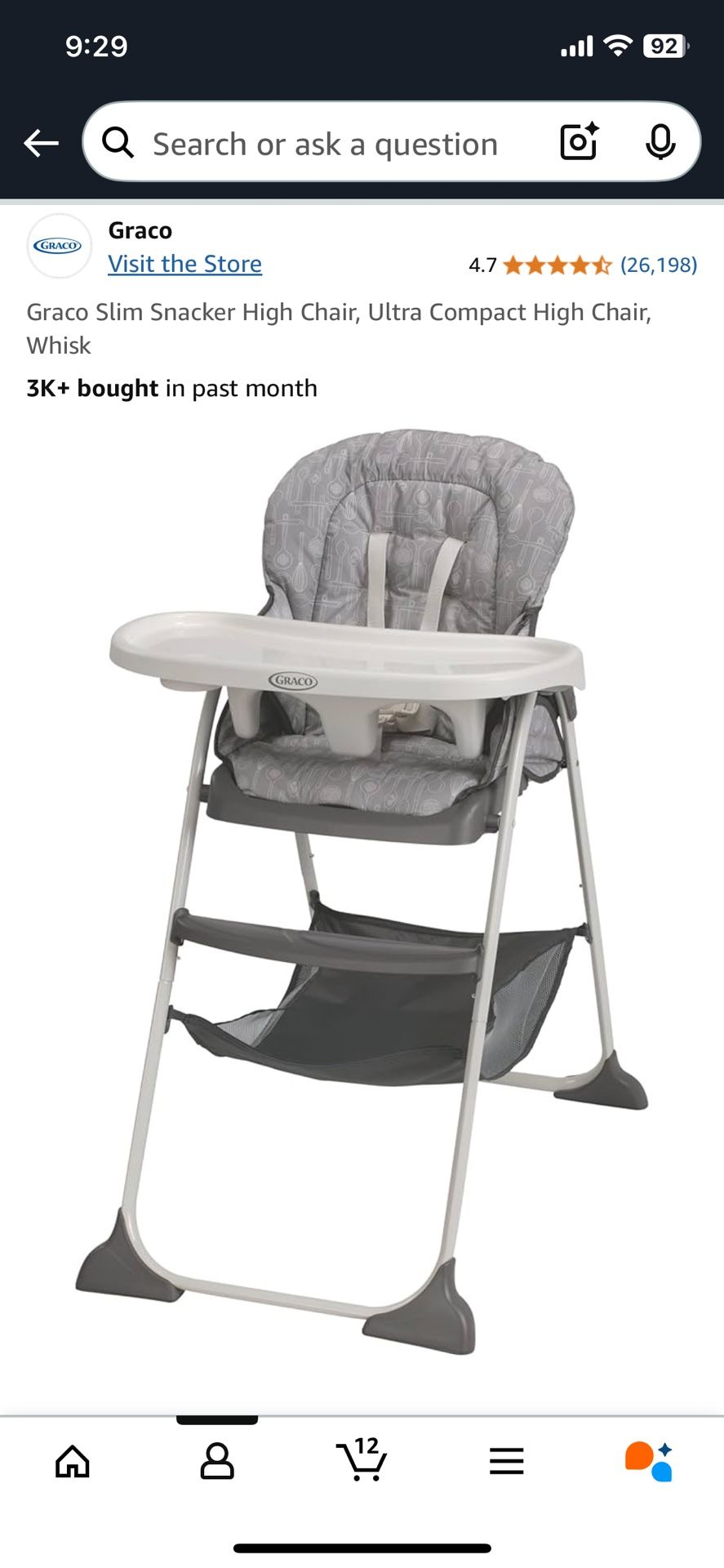 Graco High Chair- Compact Foldable