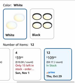 5 Inch Field Selectable 5CCT LED Edgelit Slim Surface Mount Downlight for J-Box, Round, Mini Flat Panel Light, Dimmable, 120VAC, 10W, 620LM, CRI90, ET