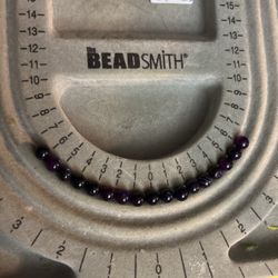 17 Pc Purple Agate Stone Beads 