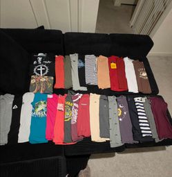 Mixed Lot of T-Shirts and Tops And Jeans