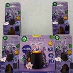 Air Wick Essential Mist Diffuser Starter Kit + Refills Bundle Set