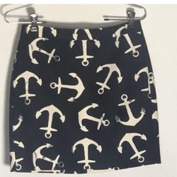 J. Crew Blue/white Mini Skirt Size 00