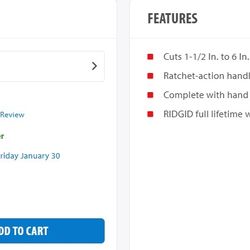 Never Used Rigid Mo. 246 Pipe Cutter