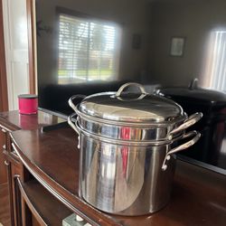 4 piece multi cooker/steamer stainless steel pot