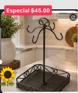 $45.00 Oferta Portador para 4 Tazas Línea Meridian Princess House  Ventas Finales
