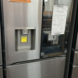 New In The Box LG 26 Cu Ft. Counter-Depth MAX French Door refrigerator W/Mirrored Instaview  & 4 Types Of Ice PrintProof Stainless Steel