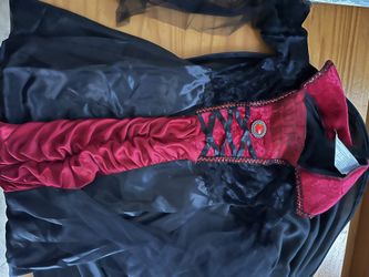 Girls Vampire Dress Costume With Hoop Skirt