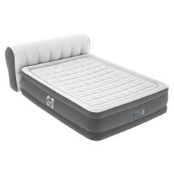 New Sealy 18” High Queen Air Mattress With Built-In Pump, Carry Bag & Headboard
