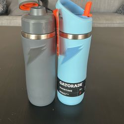Brand New His And Hers Gatorade, Stainless Steel Water Bottle Bottles