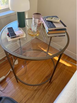 Modern Round Glass Side Table