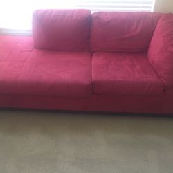 Sectional Red Couch