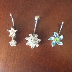 3 belly rings. $8 each