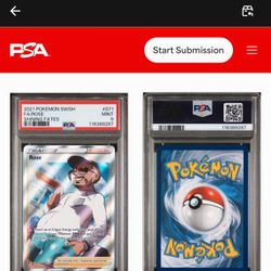 PSA 9 Rose Trainer 071/072 | 2021 Shining Fates | Full Art Holo Ultra Rare - Pokemon