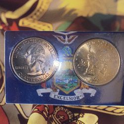 State Quarters - Coins of America U.S. Minted Quarter Dollar New York With Tonin