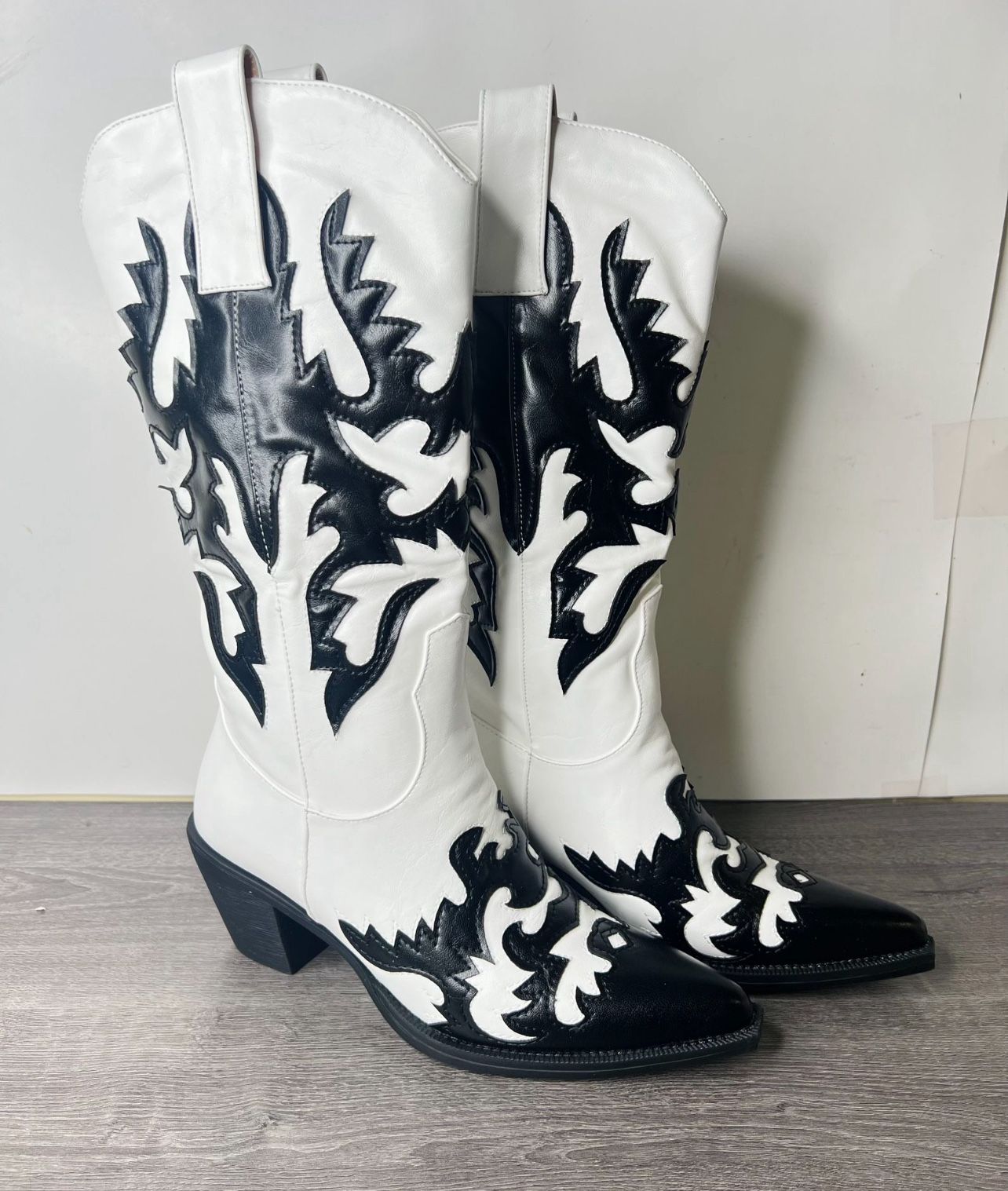 ANN CREEK Women's 'Claremont' Sexy Cowboy Boots Mid Calf Knee-high Size 7