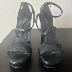 michael kors black platform heels size 8.5