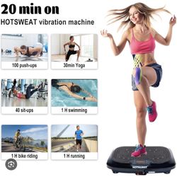 Hot Sweat Vibration Plate Exercise Machine (black) – New