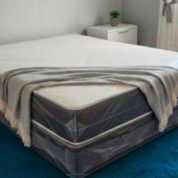 New Queen Size Mattress With Box Spring set Colchones Nuevos Queen Bed Set