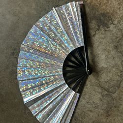 Silver 13 Inch Hand Fan  Beyonce