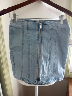 We The Free Starwash Denim Mini Skirt
