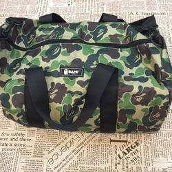 A bathing ape bape camo duffel gym bag