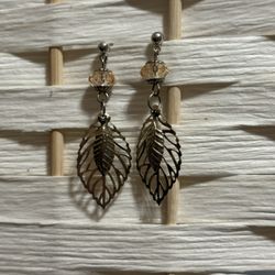 $8 - Handmade - Leaf Earrings